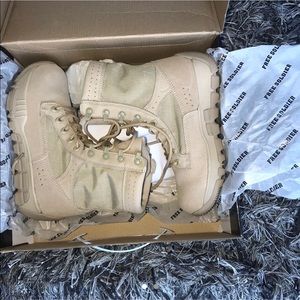 Khaki army boots